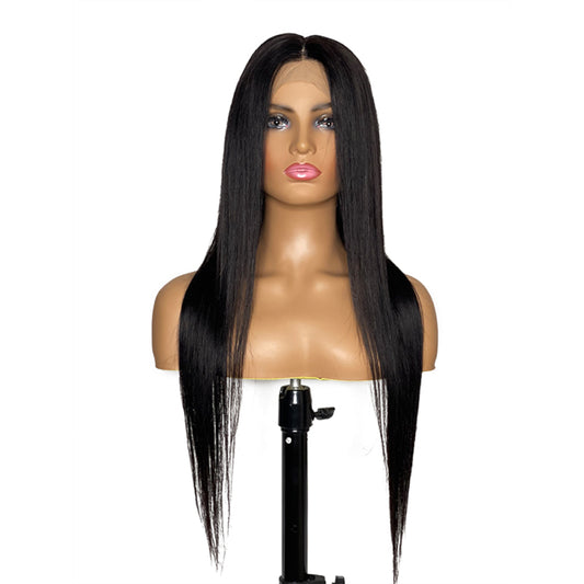 Brazilian Unprocessed Breathable Middle Part Straight Wig